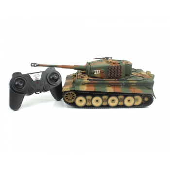 Ferngesteuerter Panzer IR/Sound 1:24 Deutscher Tiger I Mittlere Lackierung Tarnung RTR 2,4 GHz - Heng Long 3841-11-MC